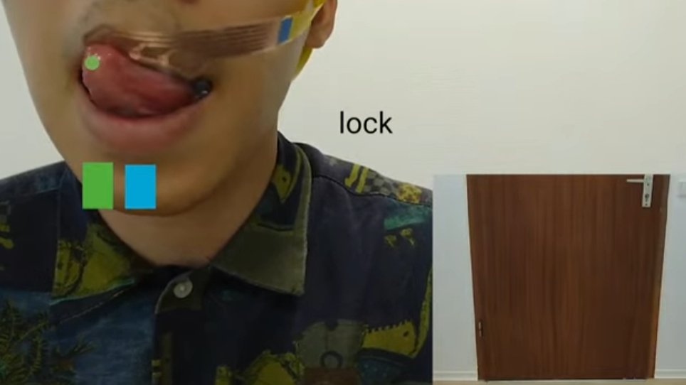 This computer interface you wear like a mustache will let you open doors and play games with your lips