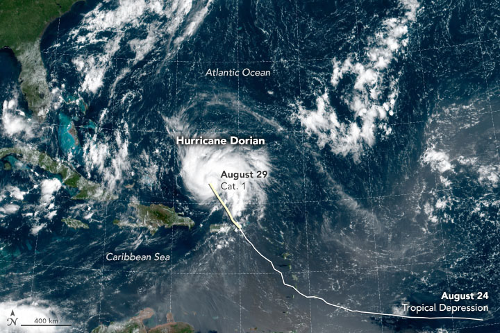 Watch Hurricane Dorian in Action in these Gifs NASA and NOAA Took from Space