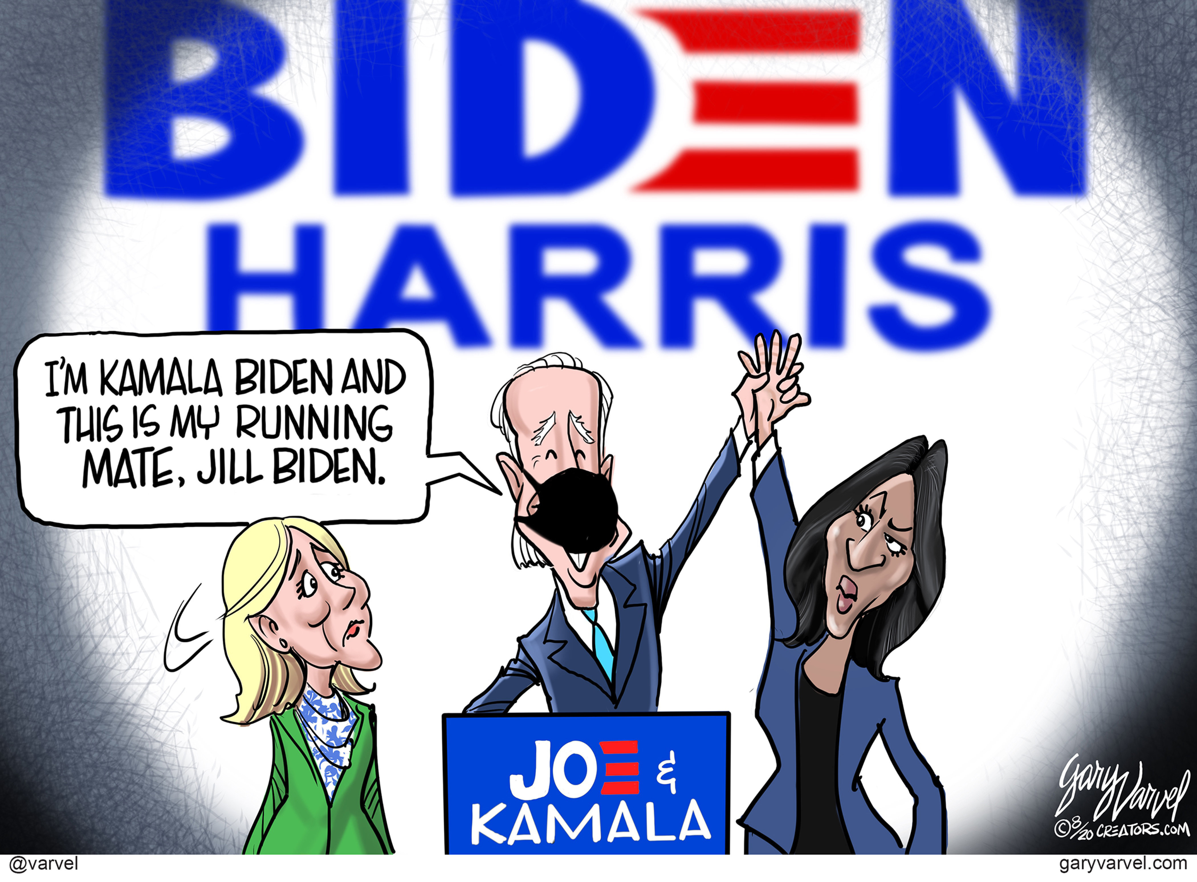 Political Cartoon U S Joe Biden Kamala Harris Vice President Gaffe