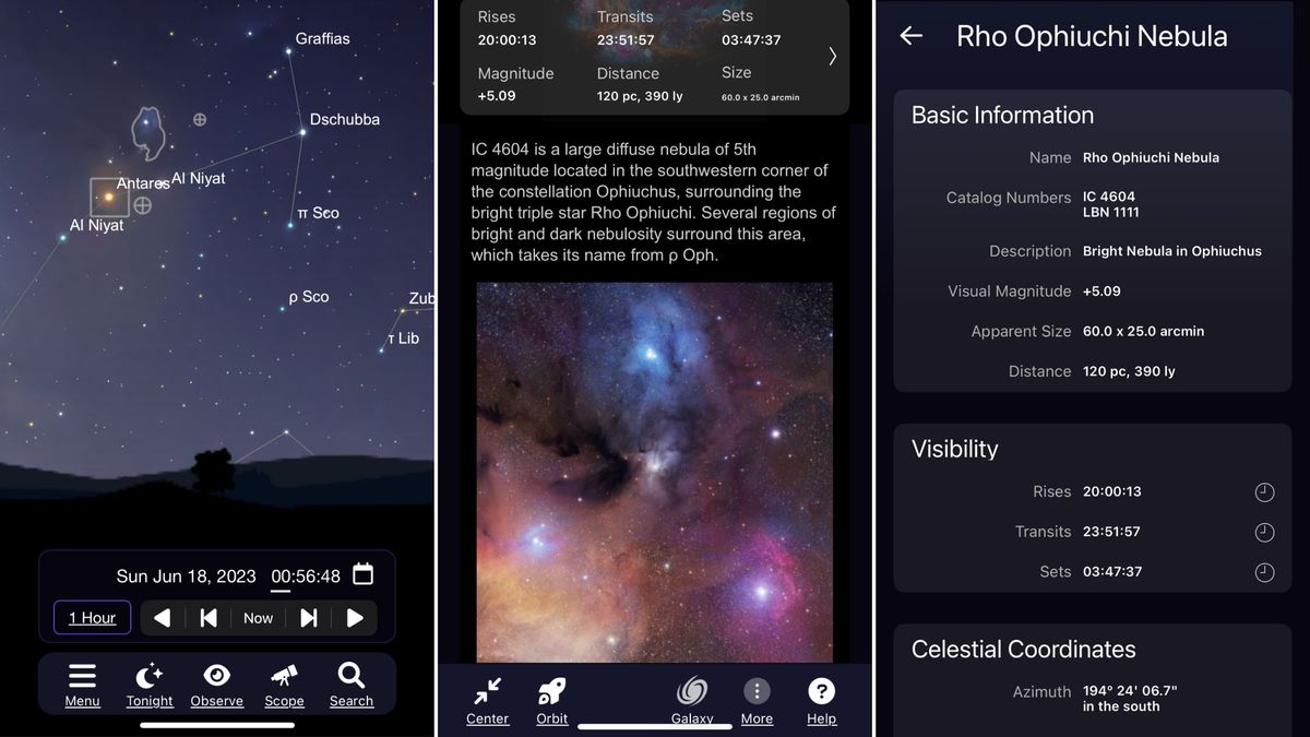 SkySafari 7 Pro App Review Space