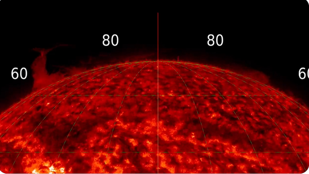 Strange unprecedented vortex spotted around the sun's north pole thumbnail