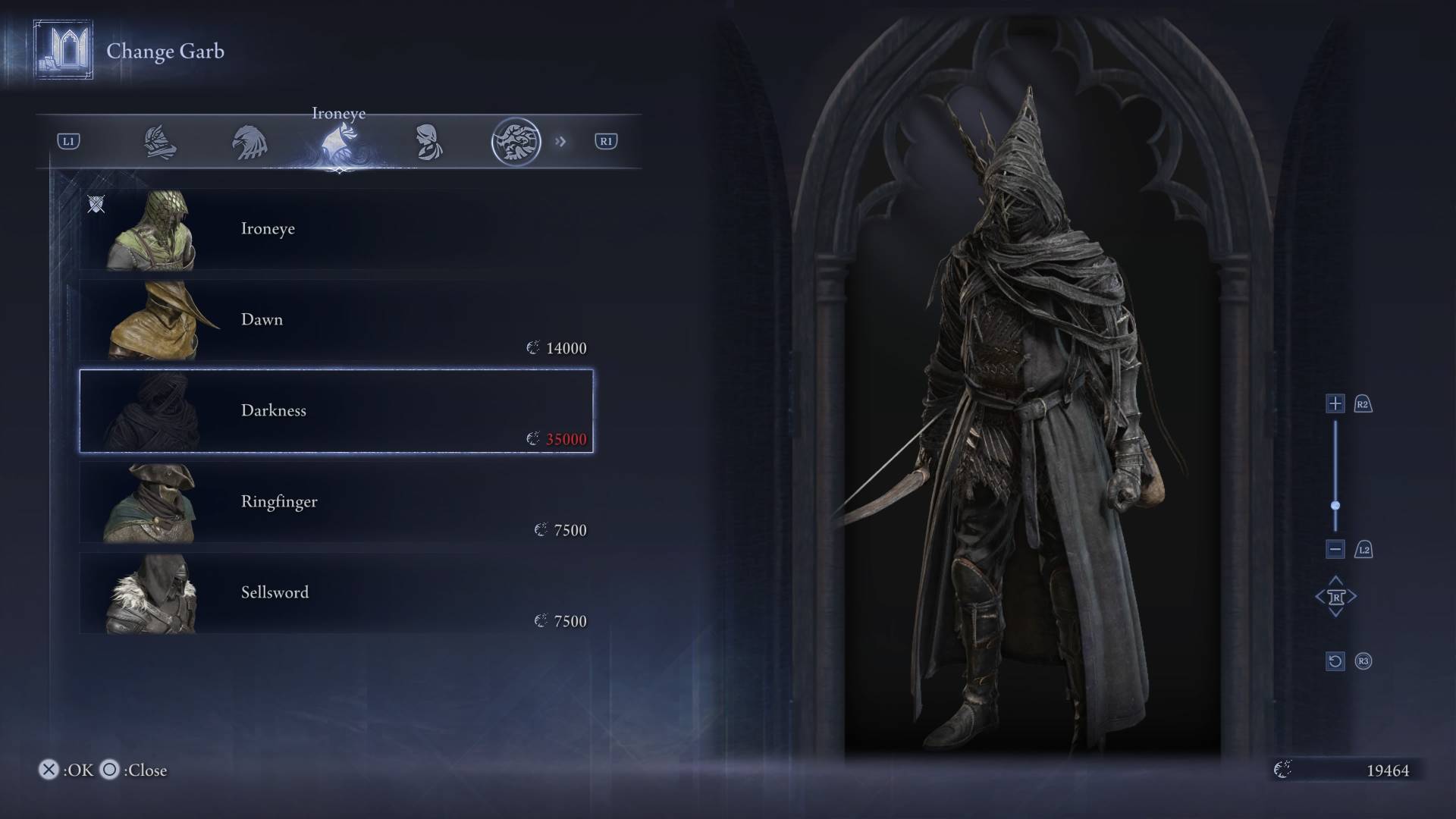 Elden Ring Nightreign skins darkness ironeye