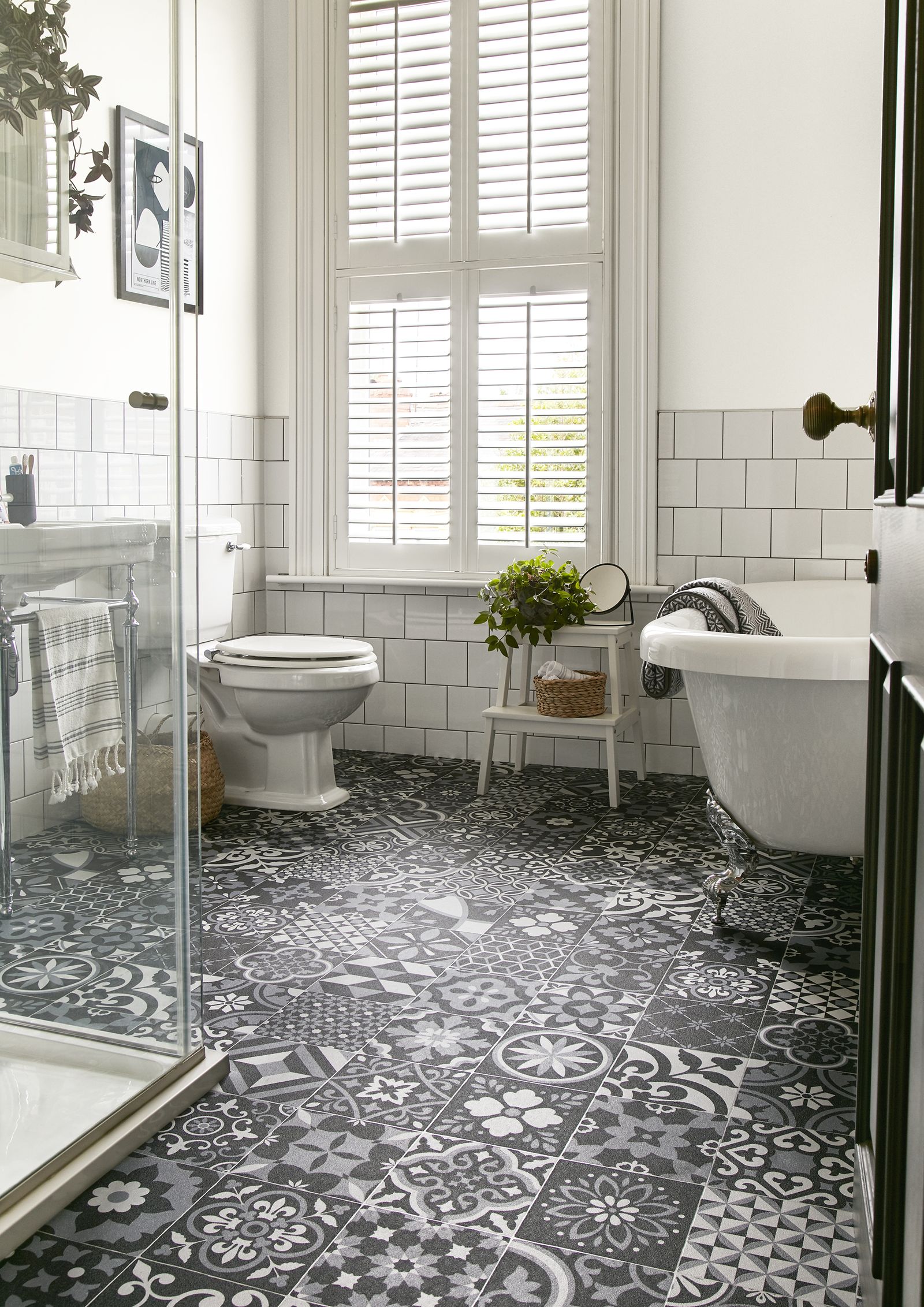 Vinyl Bathroom Flooring Ideas Easy To Clean Floors Homes Gardens