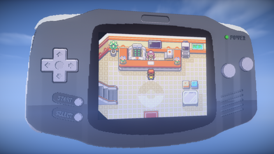 Minecraft creations get more ludicrous with this functional GBA playing Pokemon