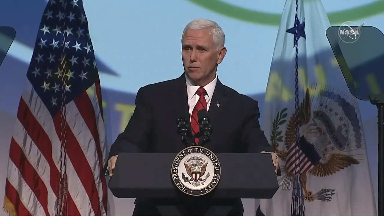 VP Pence Speech Met by Protests at IAC 2019 Space Conference
