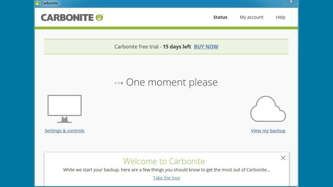 Backup process start
