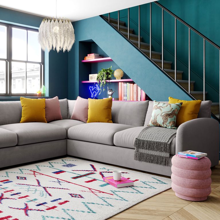 Teal And Grey Living Room Ideas Work This Winning Combo Ideal Home