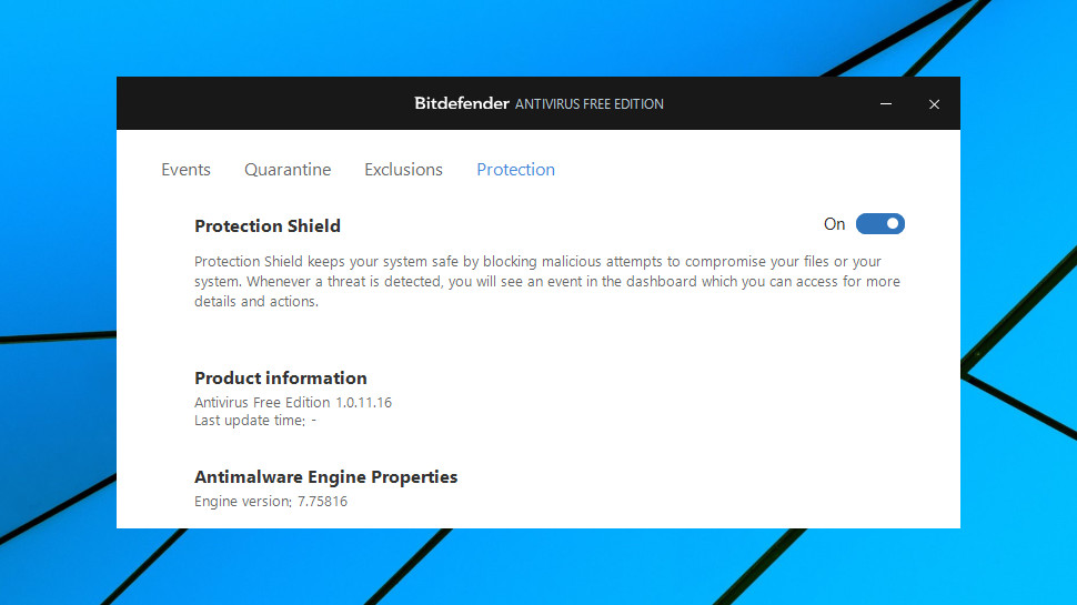 Bitdefender Antivirus Free Edition settings