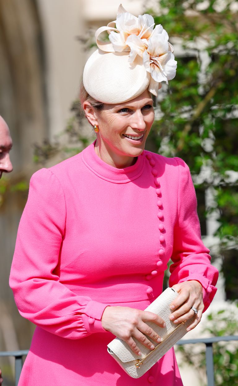 Zara Tindall Wears Hot Pink Dress And Perfect Nude Heels For Easter