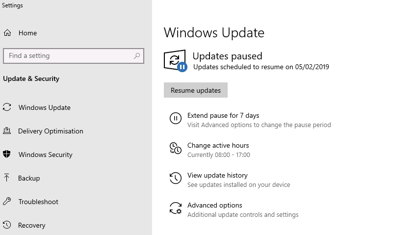 Windows 10 April 2019 Update