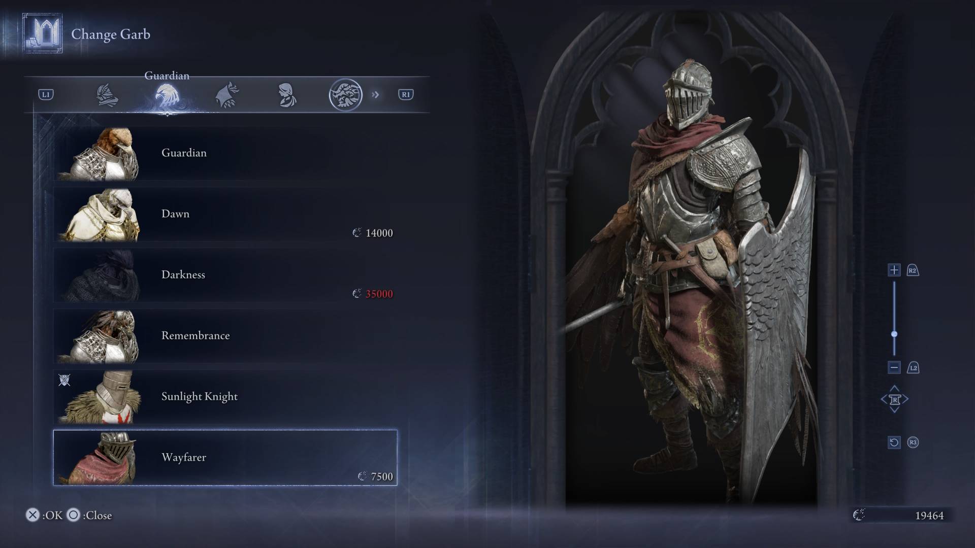 Elden Ring Nightreign skins wayfarer guardian