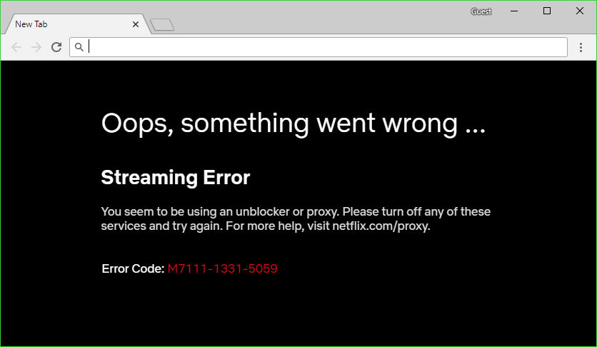 Netflix error