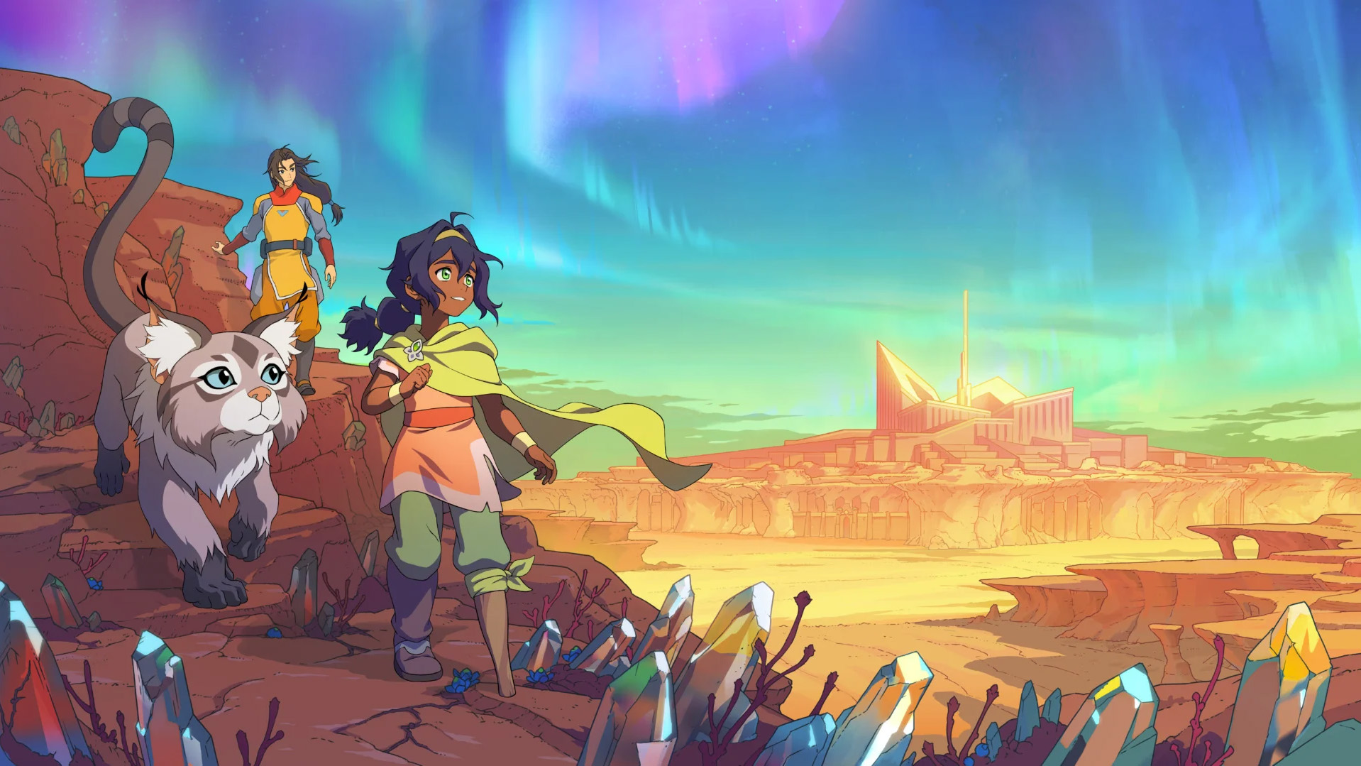 First look art of Pavi and Jae in Avatar: Seven Havens.
