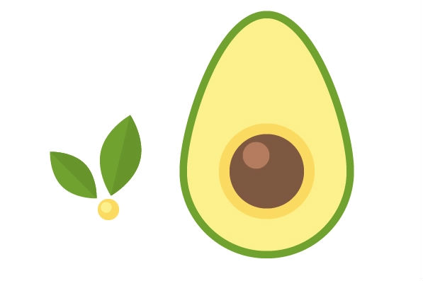 Cartoon of avocado