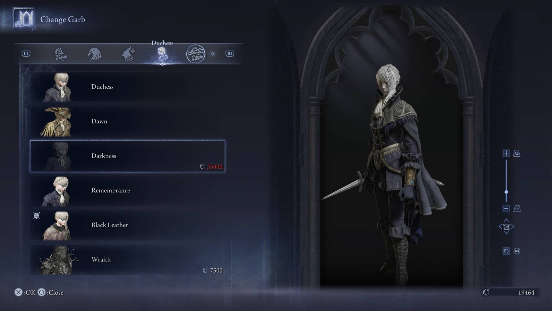 Elden Ring Nightreign skins darkness duchess