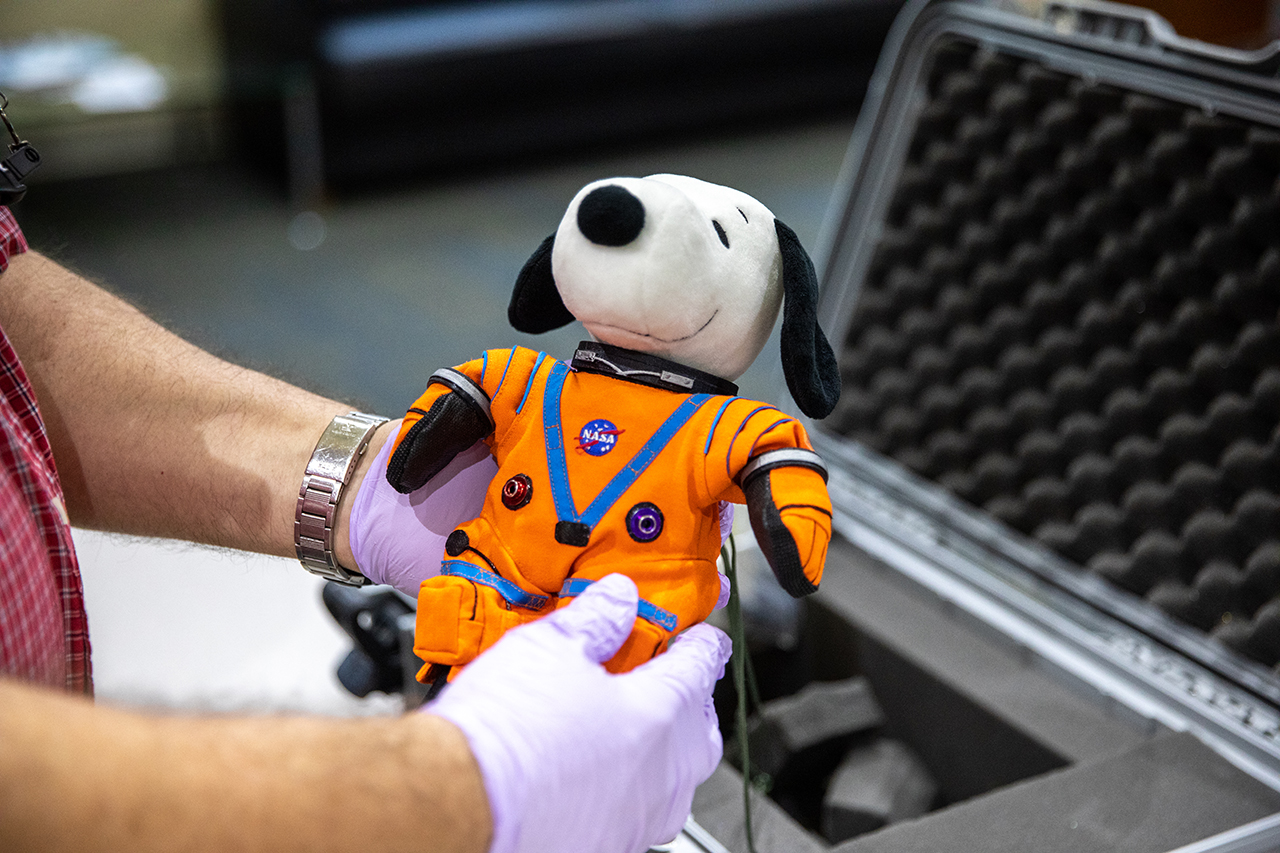 Snoopy comes home: NASA photos show 'zero-g indicator' after trip to the moon