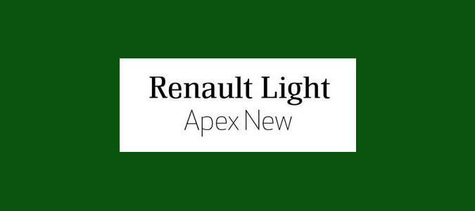 Renault Light and Apex-New font pairings