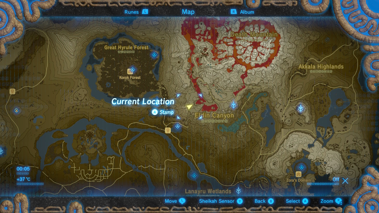 สถานที่ในตำนานแห่ง Zelda Breath of the Wild Captured Memories - Moyens I/O