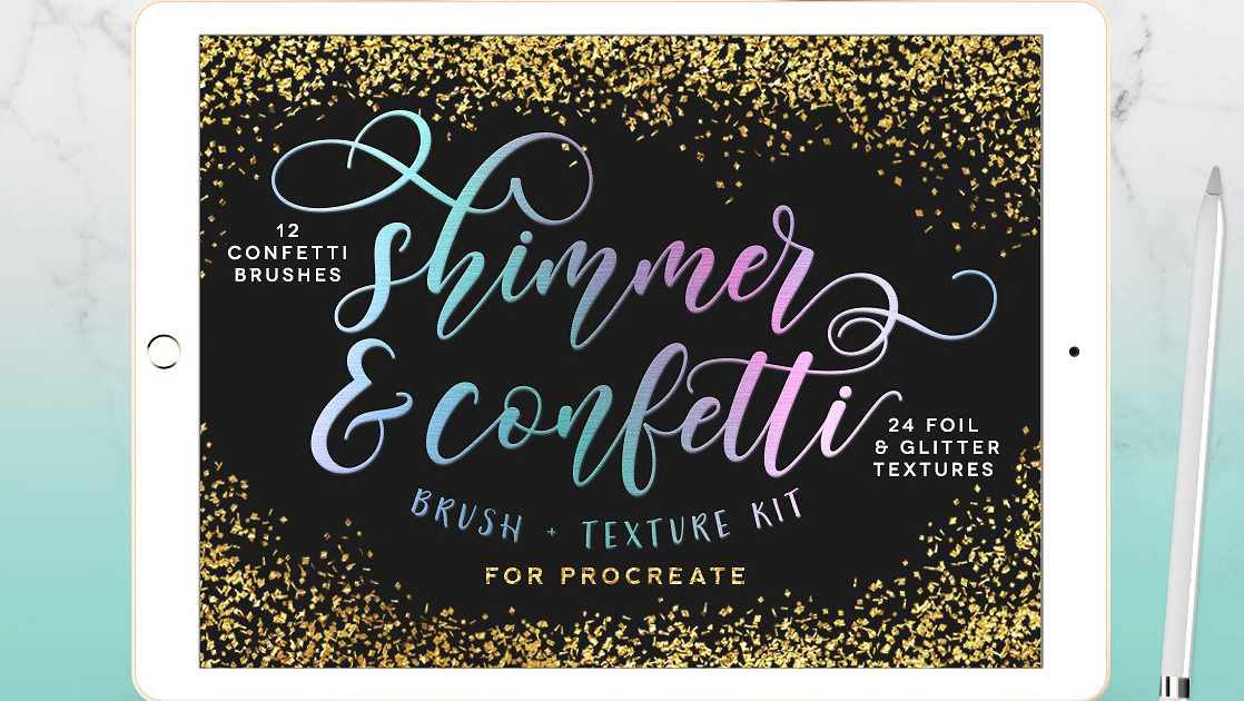 Brushes and foil textures Procreate brushes