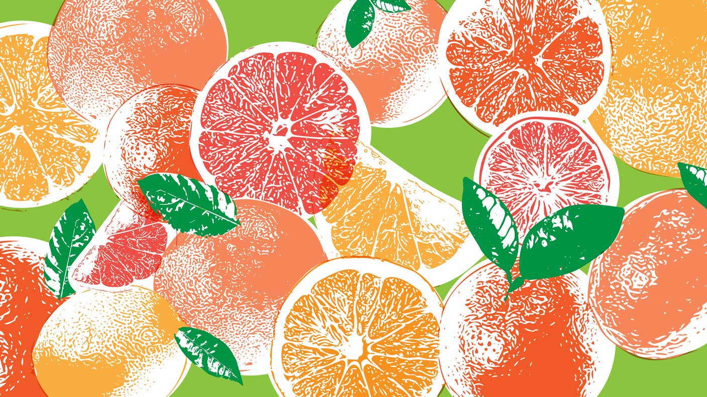 Pop Art illustration of oranges
