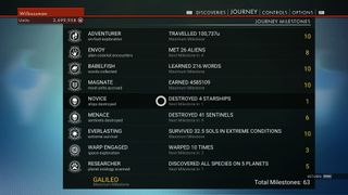 How do you max out your Journey Milestones