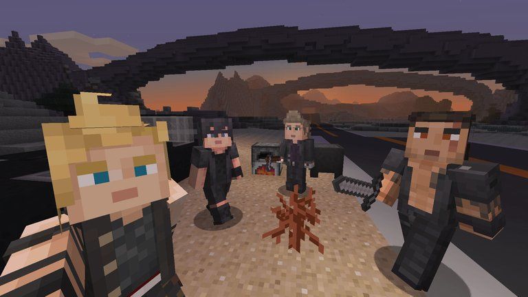 Final Fantasy Xv Skin Pack Brings Noctis And Friends To Minecraft