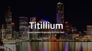 Best free fonts - Sample of Titillium