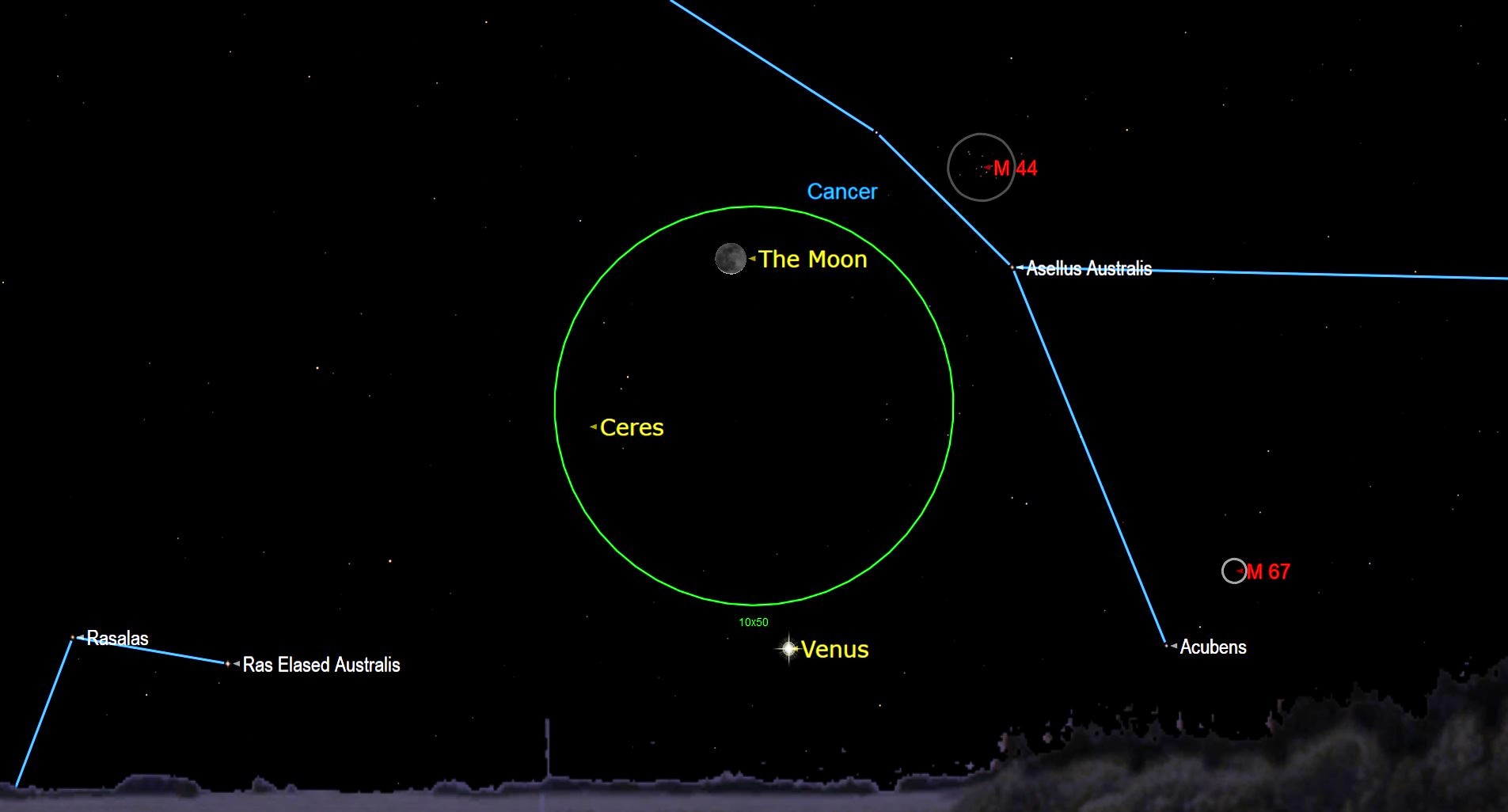 See the old moon and Venus conjunction tonight