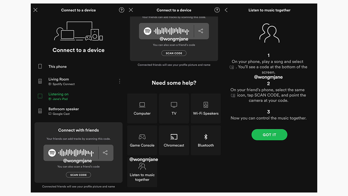 Spotify Social Listening test