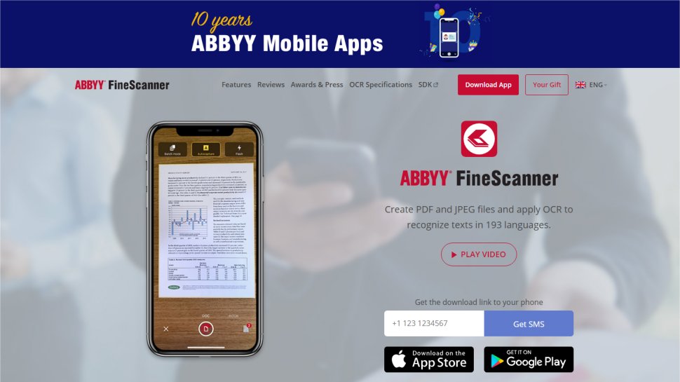 Abby FineScanner - A multilingual scanning app