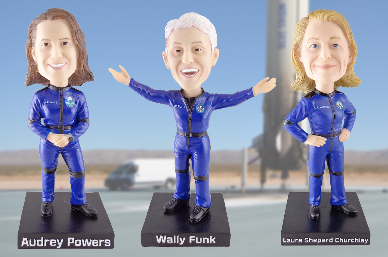 Blue Origin offers new bobbleheads of 1st New Shepard female fliers