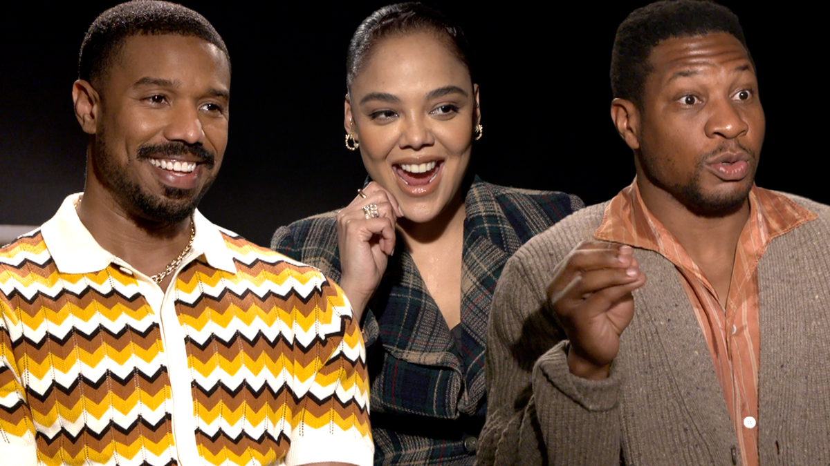 Michael B Jordan Jonathan Majors Tessa Thompson Talk Creed III