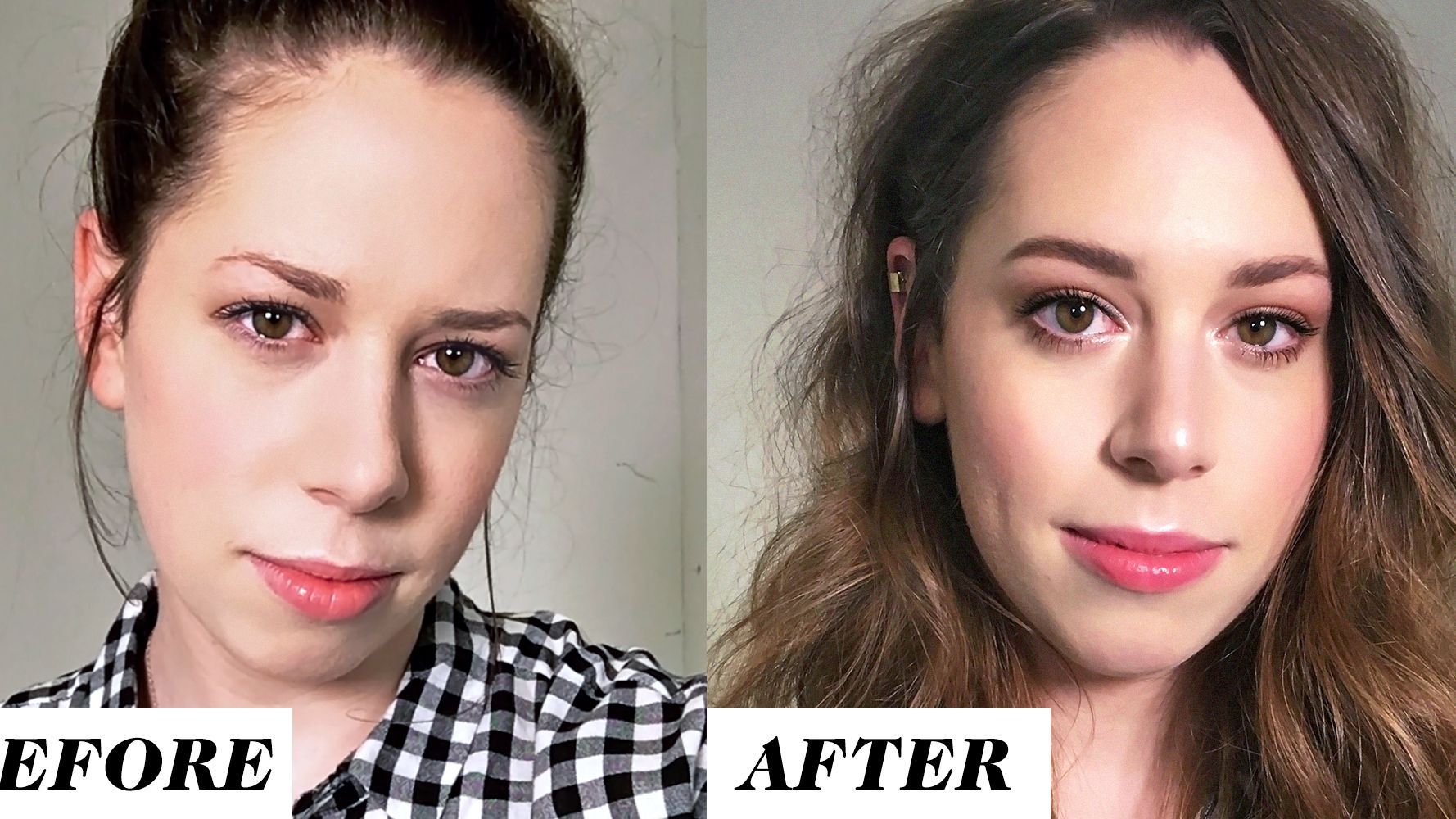 How To Glow Up In 60 Seconds Highlight Makeup And Messy Waves