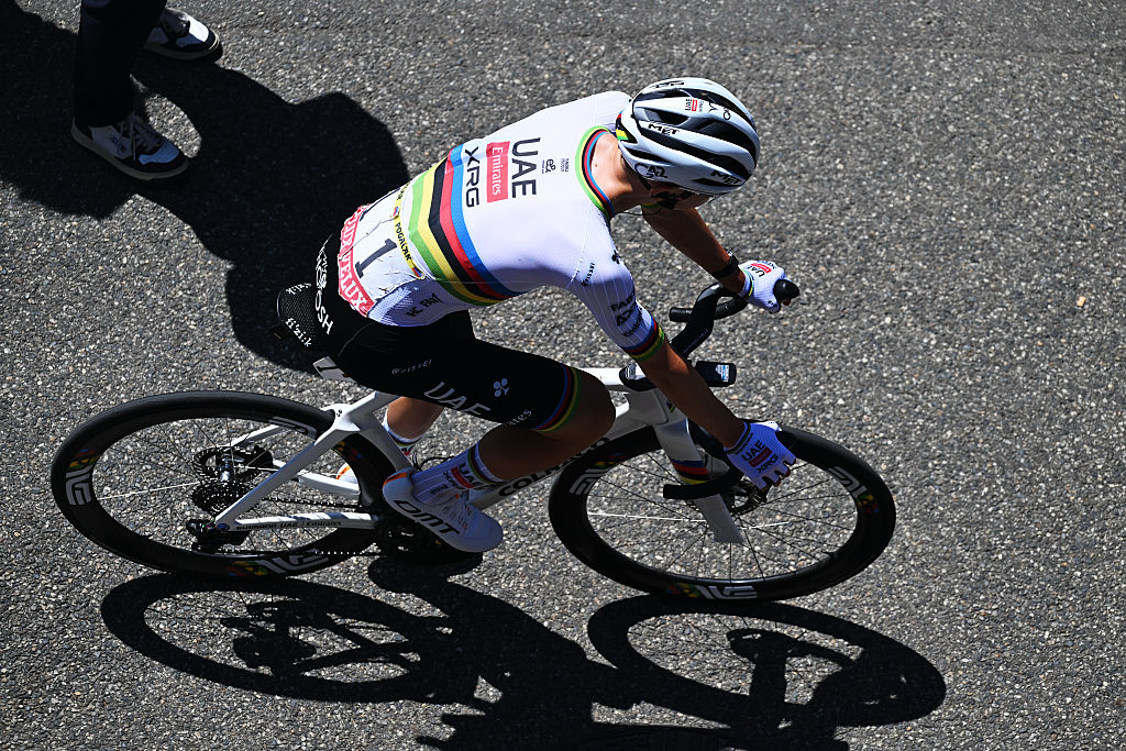 TOULOUSE, FRANCE - JULY 16: Tadej Pogacar of Slovenia and UAE Team Emirates - XRG prior to the 112th Tour de France 2025, Stage 11 a 156.8km stage from Toulouse to Toulouse / #UCIWT / on July 16, 2025 in Toulouse, France. (Photo by Tim de Waele/Getty Images)