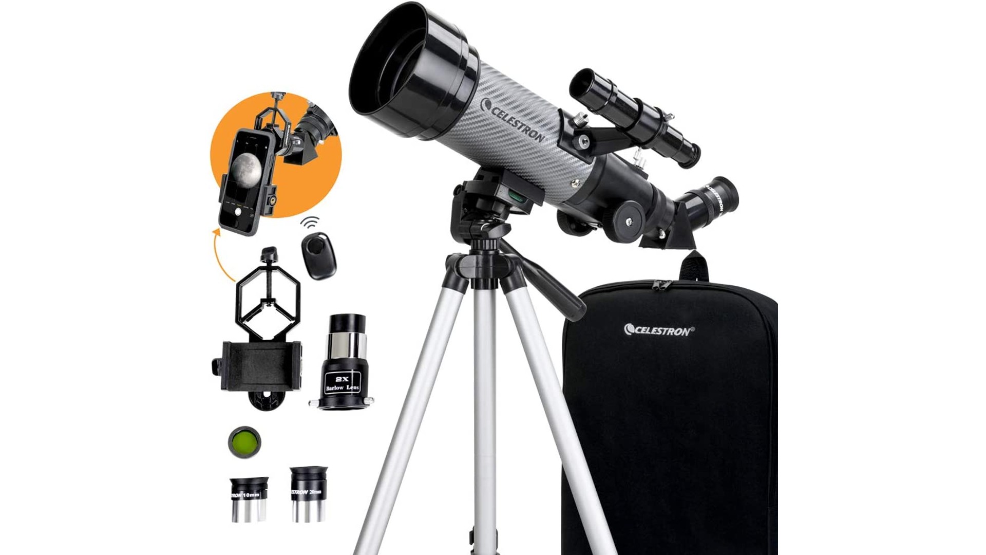 Celestron Travel Scope 70DX is an ideal beginner's telescope for just $89 during Prime Day