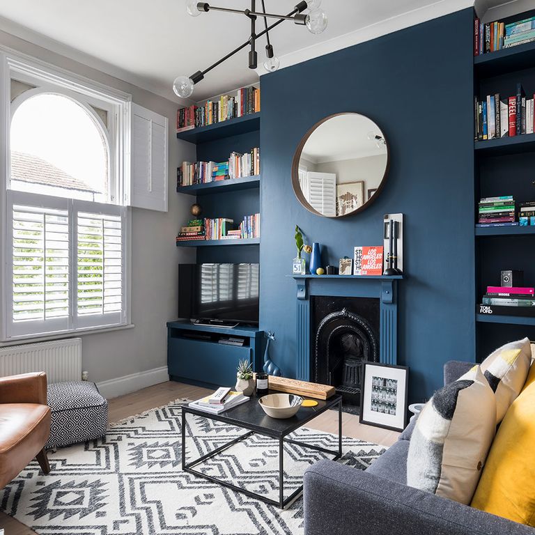 Living Room Makeover Featuring Farrow Ball Stiffkey Blue Ideal Home