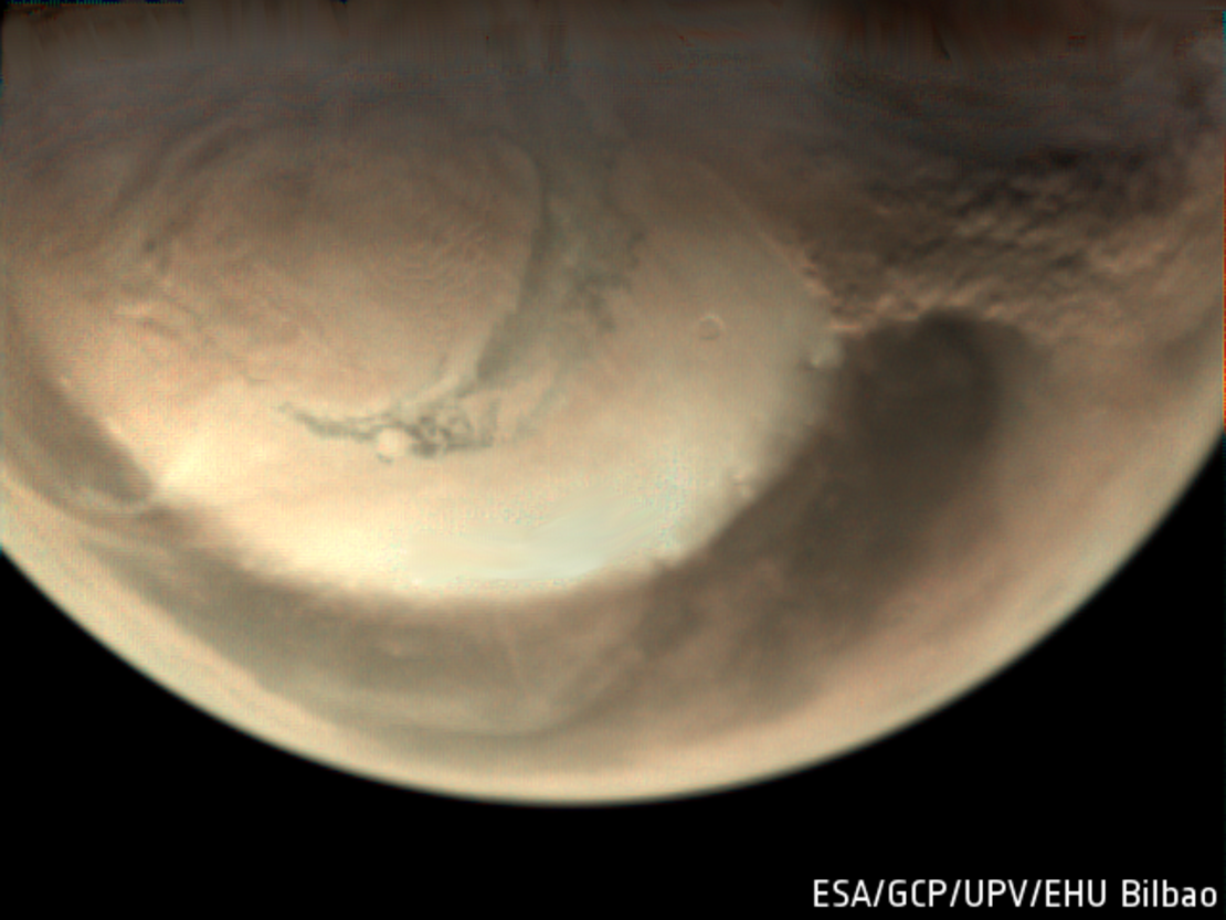 Red Planet Dust Storms Rage in Mars Express Photos