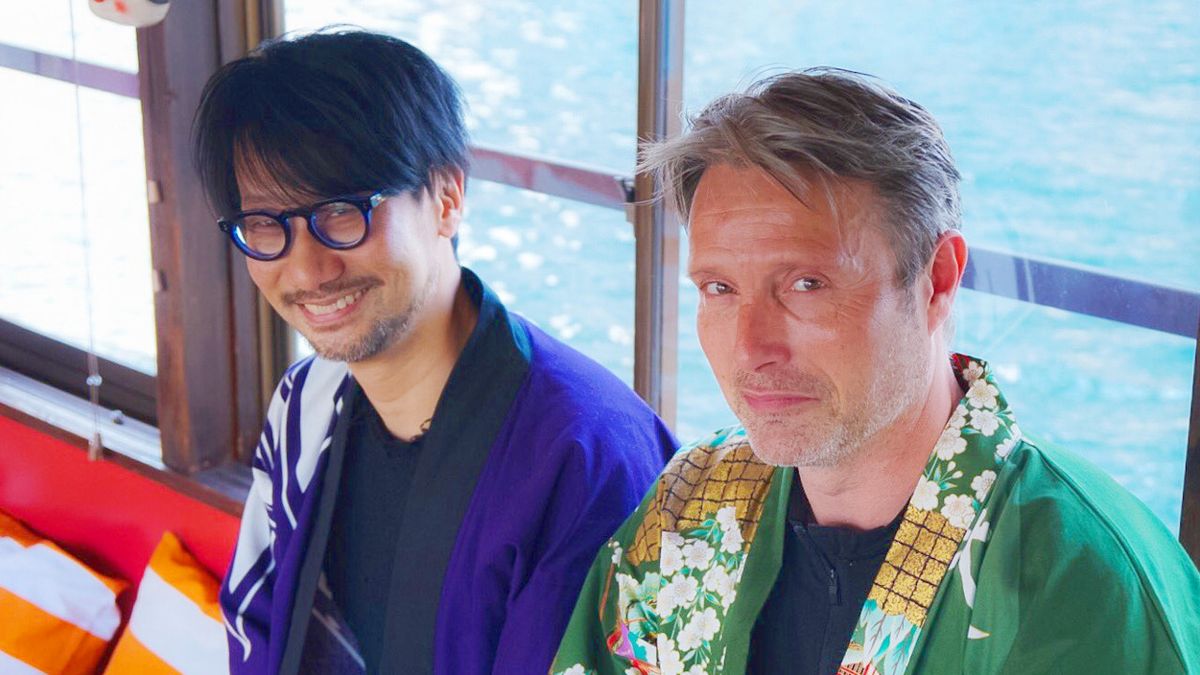 Watch the Kojima/Mads bromance bloom as the actor visits the studio