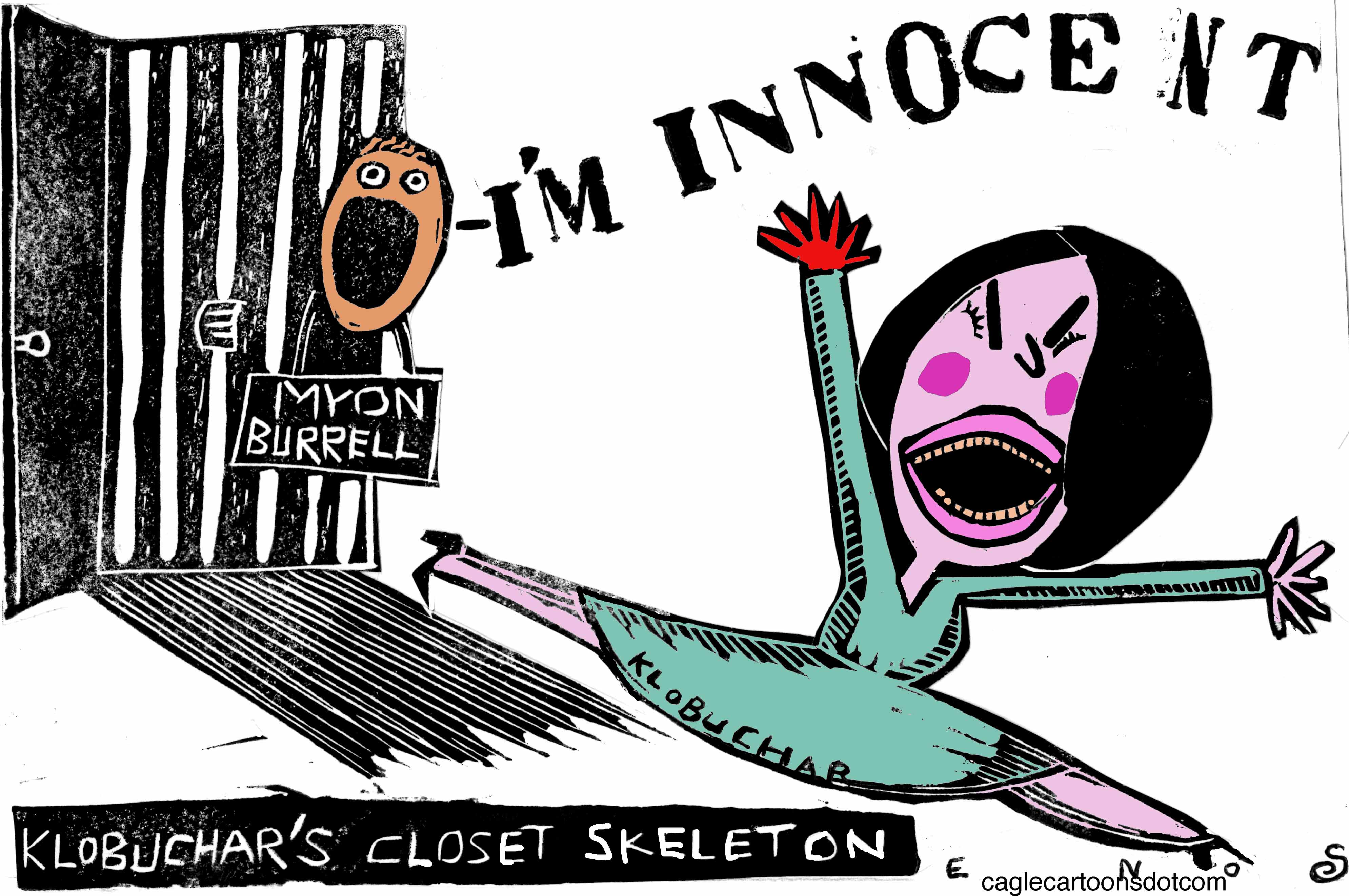 Political Cartoon U S Amy Klobuchar Myon Burrell Minnesota Prosecutor