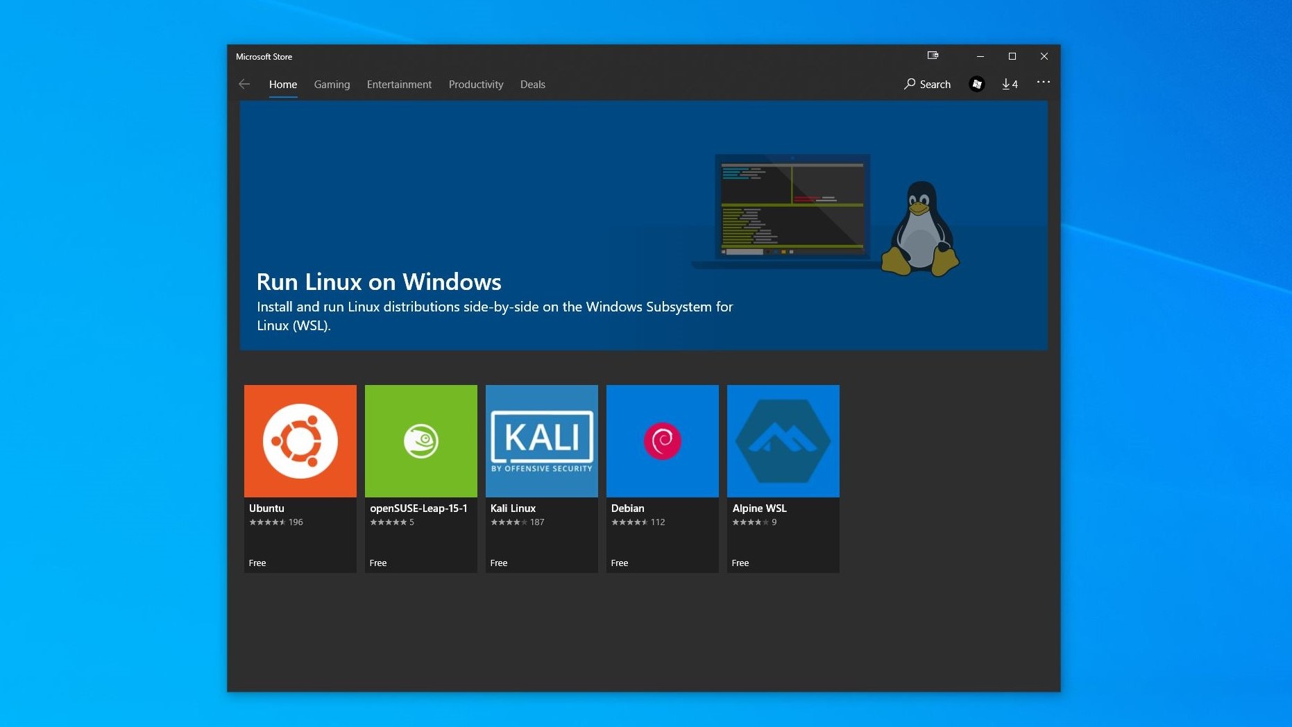 virtualize linux on windows 10