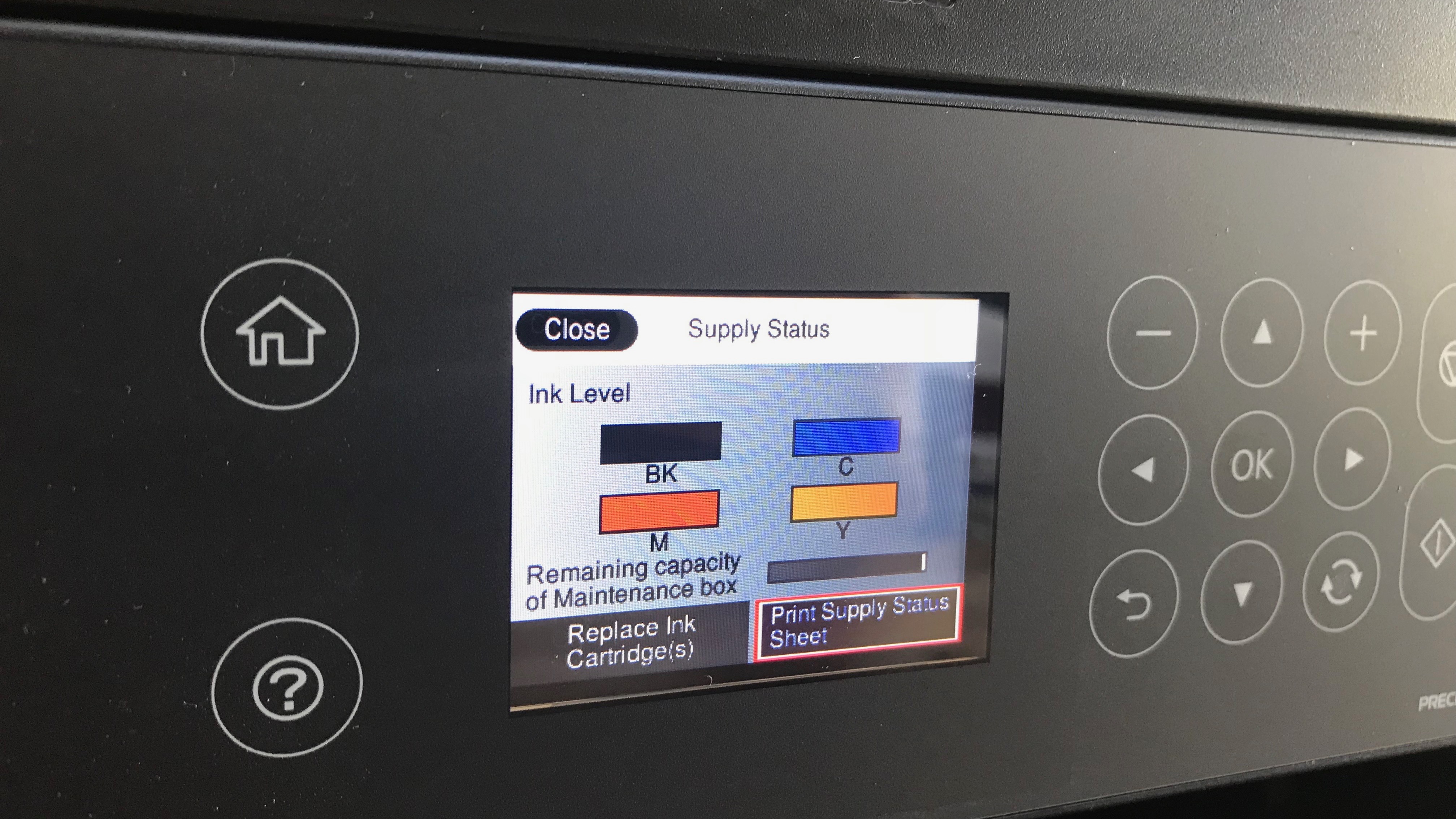 LCD front panel