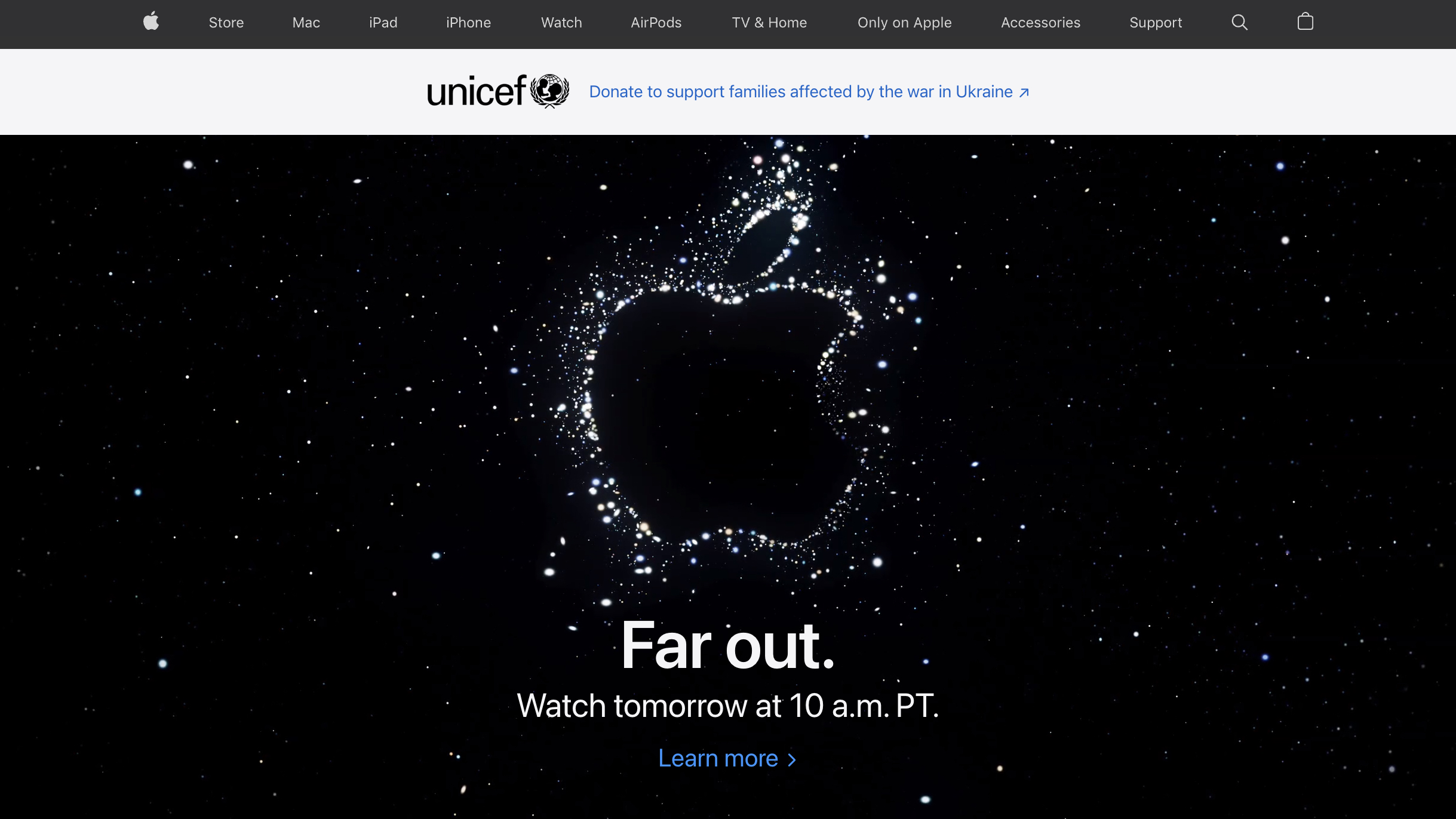 iPhone 14 event takes over Apple’s website