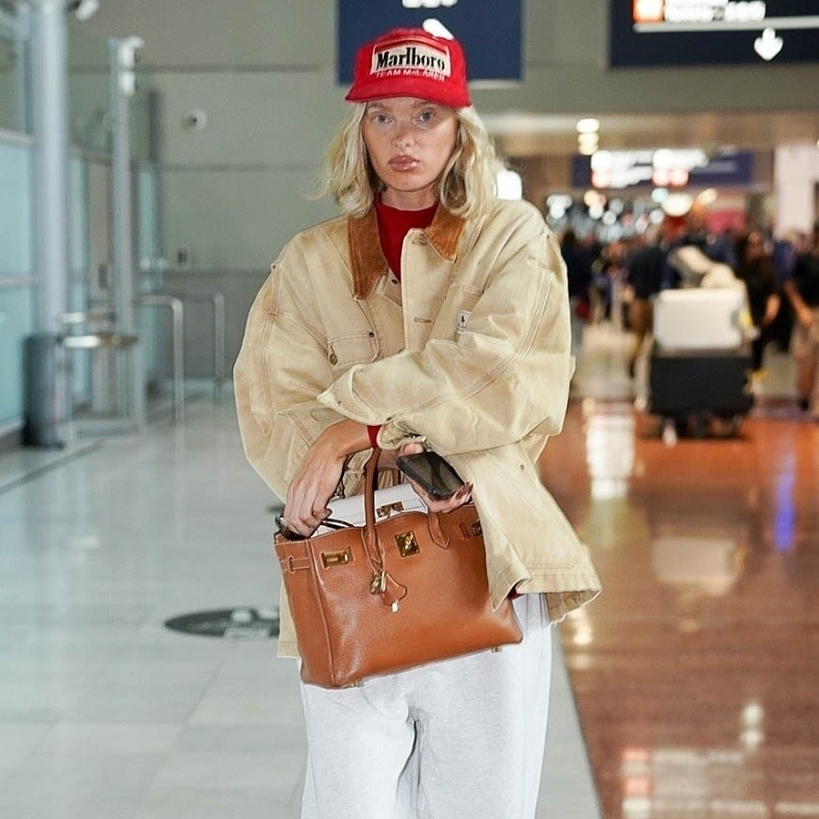 Elsa Hosk Wore the Shoe Trend That's More Elegant Than Ballet Flats to the Airport