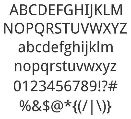 Google Fonts: Droid