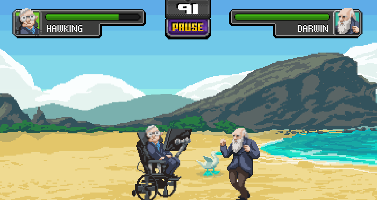 Science Kombat lets you beat up Charles Darwin as Stephen Hawking PC