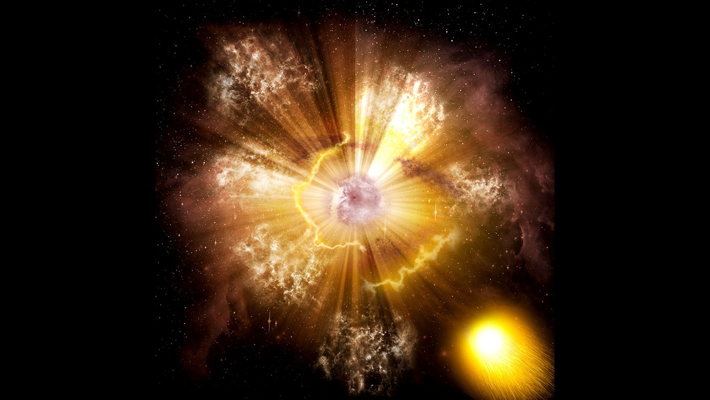 Mysterious high-speed gas cloud might be the result of an explosive stellar death