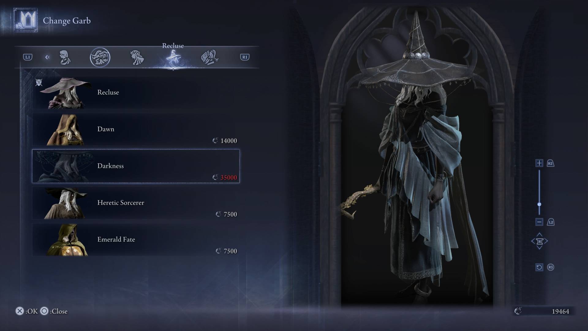 Elden Ring Nightreign skins darkness recluse
