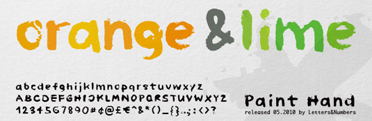 Free brush fonts: Paint Hand