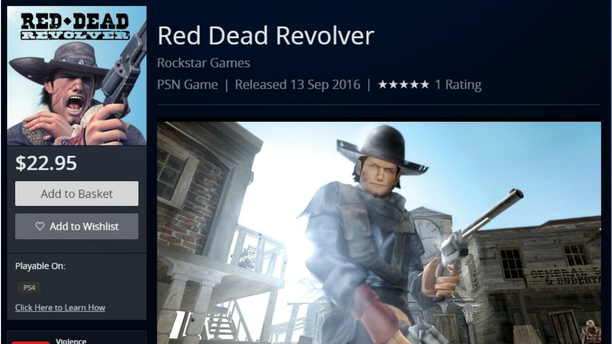 Looks like Red Dead Revolver is coming to PS4