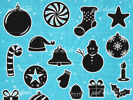 christmas shapes photoshop free download
